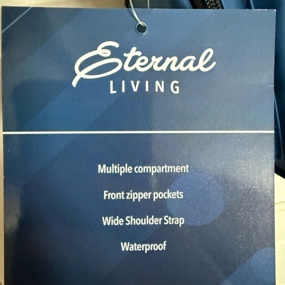 Navy Blue Sling Backpack Crossbody Bag‎ with Multiple Zippered Compartments NWT - Picture 7 of 7